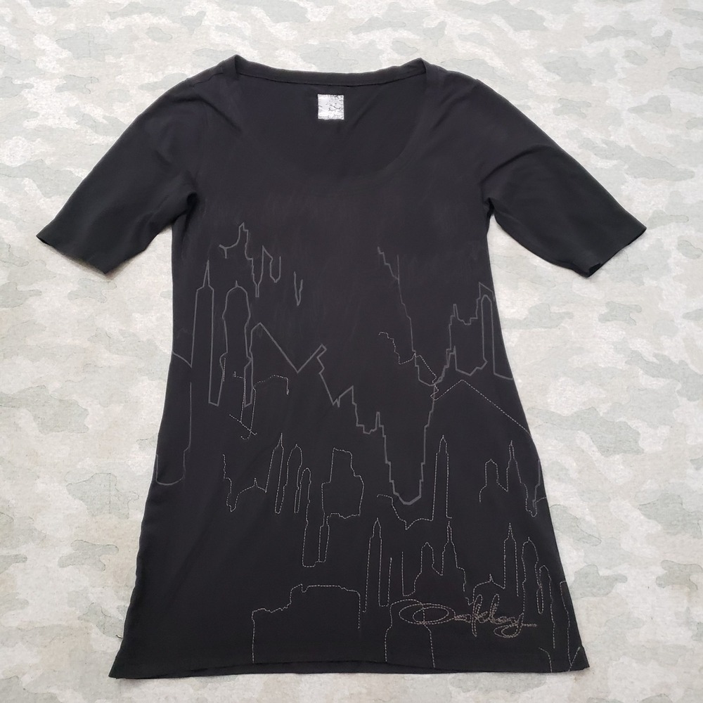 Oakley Mini Dress Womens Medium Black Pullover Short Sleeve